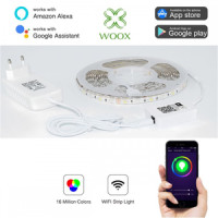 WOOX WiFi Smart LED traka RGB + toplo bijela, 5m, 24W, vodootporna